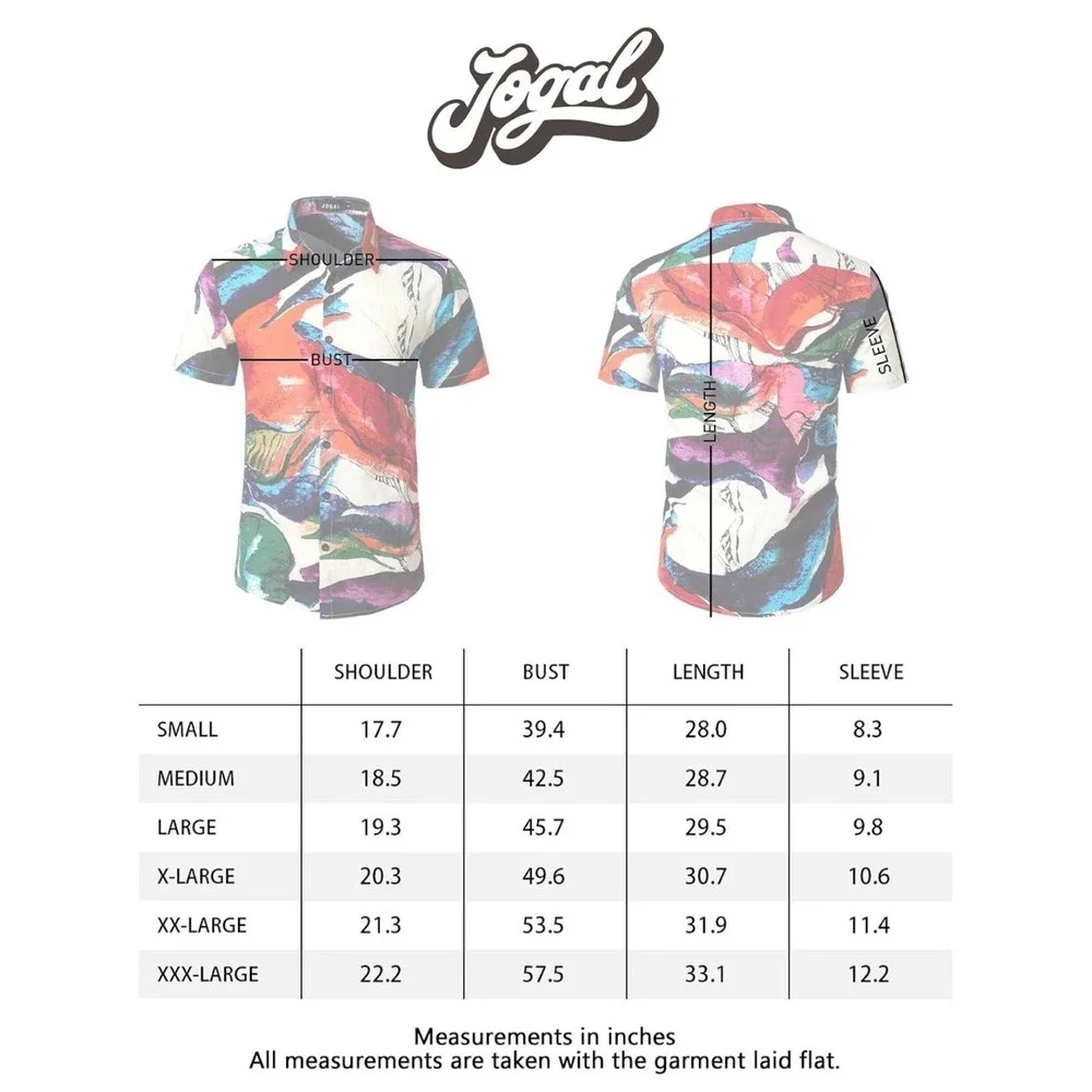 Men's Flower Casual Button‎ Down Short Sleeve Hawaiian Shirt